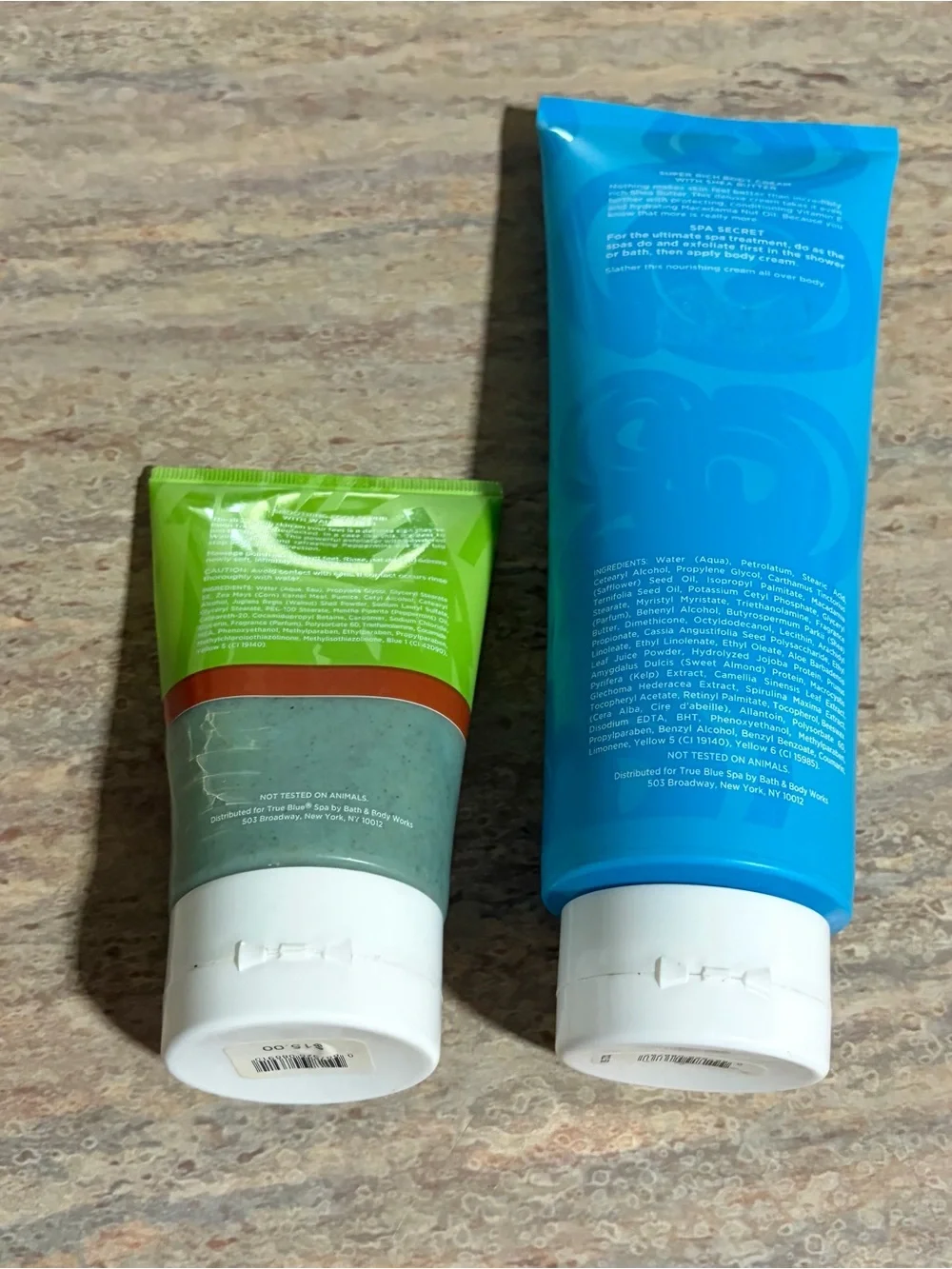Bath & Body Works True Blue Spa Super Rich Body Cream & Smoothing Foot Scrub